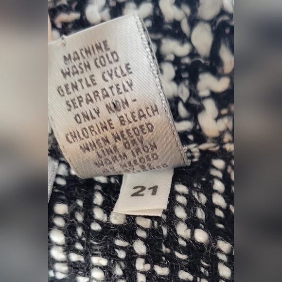 Chico's Acrylic Blend Black& White Blazer/ Jacket Size 0 (US S/4) - Picture 7 of 13